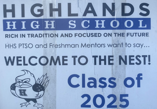 The class of 2025 sign. Photo given by Evelyn Hopping (12). 

